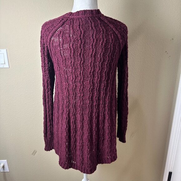 FREE PEOPLE Cable Knit Oversized Cardigan Sweater Size XS - Picture 6 of 10